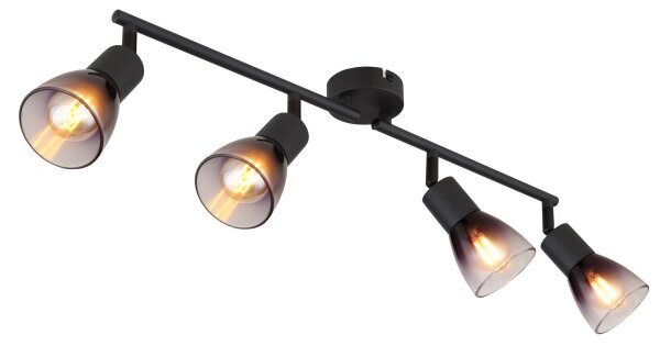 Globo 54312-4 - Faretto SATELLA 4xE14/25W/230V nero