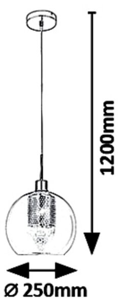 Rabalux 6495 - Lampadario a sospensione con filo PHILANA 1xE14/40W/230V