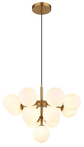 Globo 56143-13G - Lampadario a sospensione con filo GRAPPY 13xG9/5W/230V diametro 56 cm oro