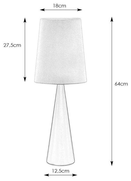 Markslöjd 108624 - Lampada da tavolo CONUS 1xE14/40W/230V bianco/cromo opaco