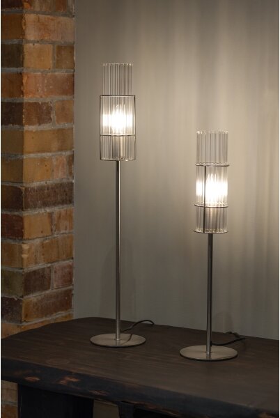 Markslöjd 108557 - Lampada da tavolo TUBO 1xE14/40W/230V 50 cm cromo lucido/clear