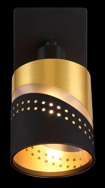 Globo 54046-1 - Faretto da parete OR 1xE14/25W/230V nero/oro