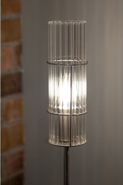 Markslöjd 108557 - Lampada da tavolo TUBO 1xE14/40W/230V 50 cm cromo lucido/clear