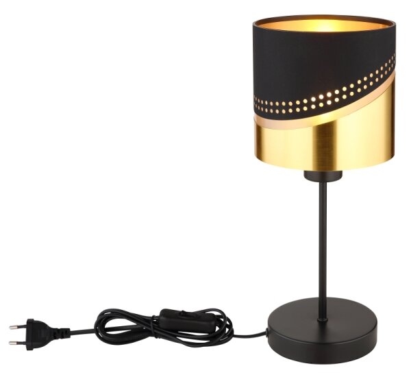 Globo 54046T - Lampada da tavolo OR 1xE27/40W/230V diametro 16 cm nero/oro