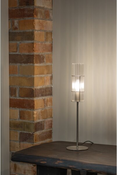 Markslöjd 108557 - Lampada da tavolo TUBO 1xE14/40W/230V 50 cm cromo lucido/clear