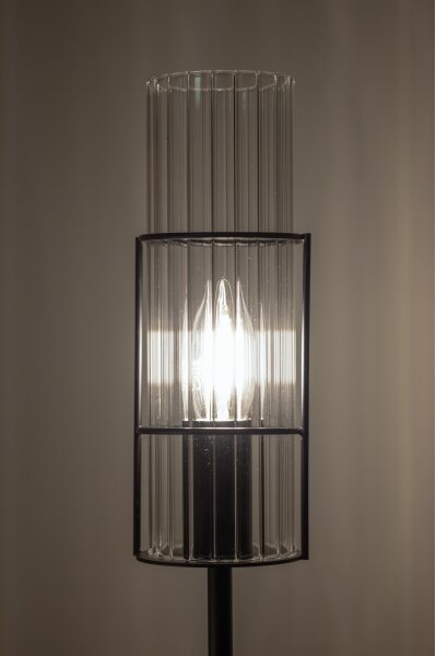 Markslöjd 108556 - Lampada da tavolo TUBO 1xE14/40W/230V 65 cm nero/clear