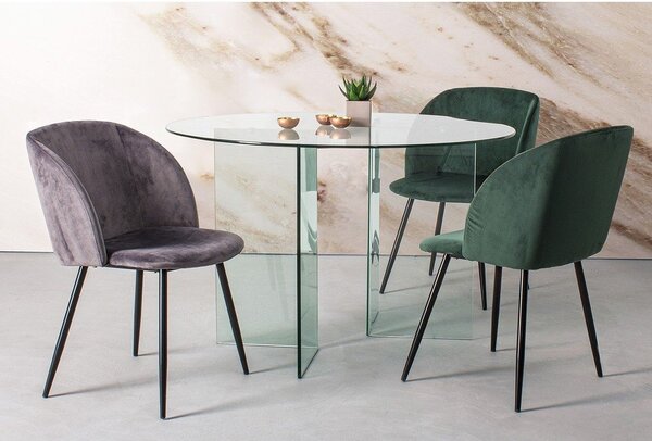 Tavolo da pranzo rotondo in vetro ø 130 cm Iride – Bizzotto