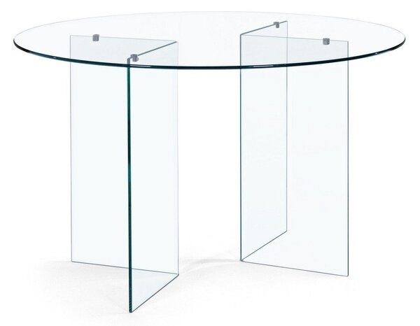 Tavolo da pranzo rotondo in vetro ø 130 cm Iride – Bizzotto