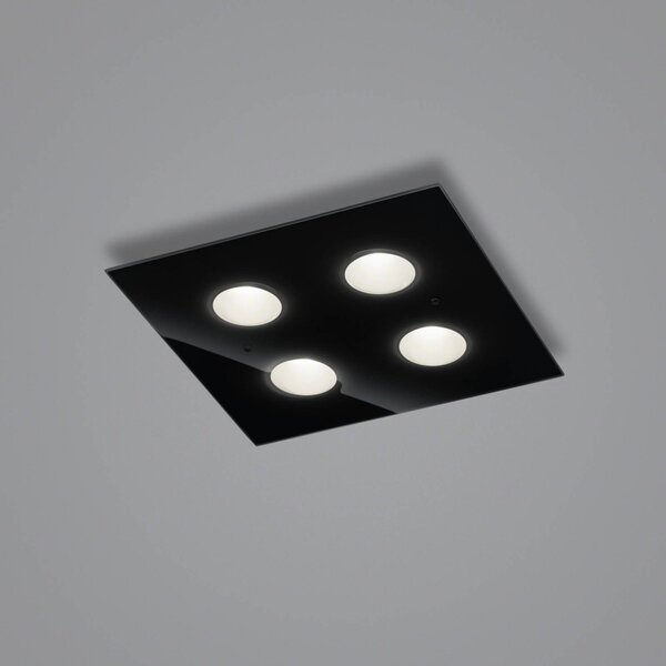 Helestra Nomi plafoniera LED 38x38cm dim nero