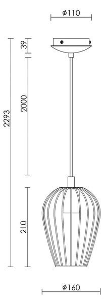 Beacon Lighting Lampada a sospensione Beacon Callam Ø 16 cm, nero, metallo
