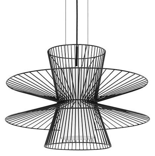 Beacon Lighting Lampada a sospensione Beacon Dulverton Ø 58 cm metallo nero vetro