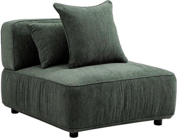Poltrona con schienale dritto, modello Lelaco - poliestere - verde