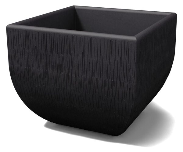 Vaso Porta vaso, h50 in polietilene Modello Mediterraneo Rustico Dimensioni 50x50xh 50 cm ideale x l'esterno si pu� piantumare direttamente al suo interno colore grafite