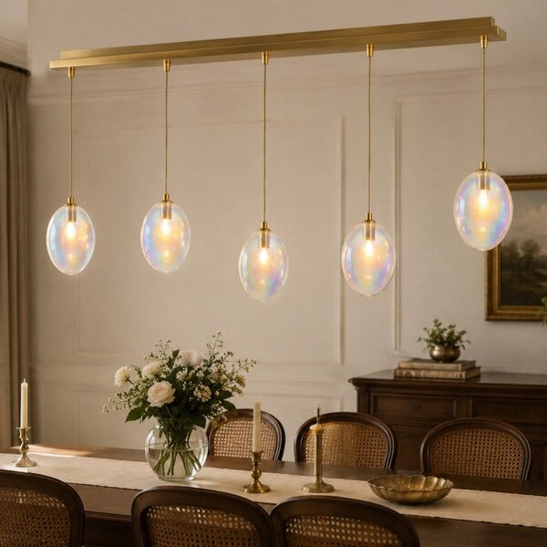 Lampadario classico illuminando uva g9 led sp uva 130 os+5xve uva metallo vetro - Illuminando