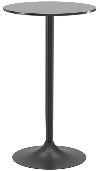HOMCOM Tavolo Bar e Tavolo da Cucina Alto Rotondo, Ø60x102 cm, Nero | Aosom Italy