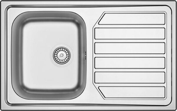 Apell ID861IRBC, Lavabo da appoggio, Rettangolare, Acciaio inox, 1 vasca, Quadrato, 840 x 480 mm