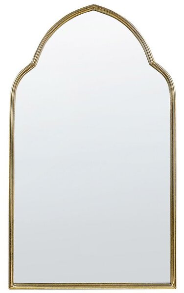 Specchio da parete con cornice in metallo dorato 54 x 100 cm, pezzo decorativo fatto a mano per il soggiorno glamour Beliani