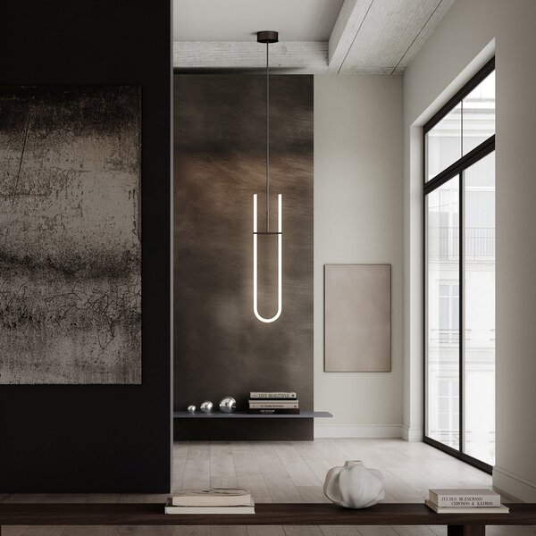 Lampada a sospensione 101 COPENHAGEN, Curve, dimmerabile, Bianco, Soggiorno, Alluminio, Design