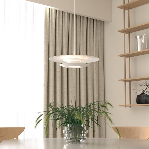 Lampada a sospensione Belid, Eclipse, dimmerabile, Bianco, Soggiorno, Metallo, Design