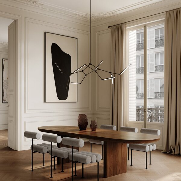Lampadari 101 COPENHAGEN, Stick, dimmerabile, Bronzo / Ottone anticato, Soggiorno, Alluminio, Design