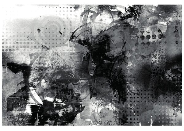 Carta da parati – Pittura grafica in bianco e nero