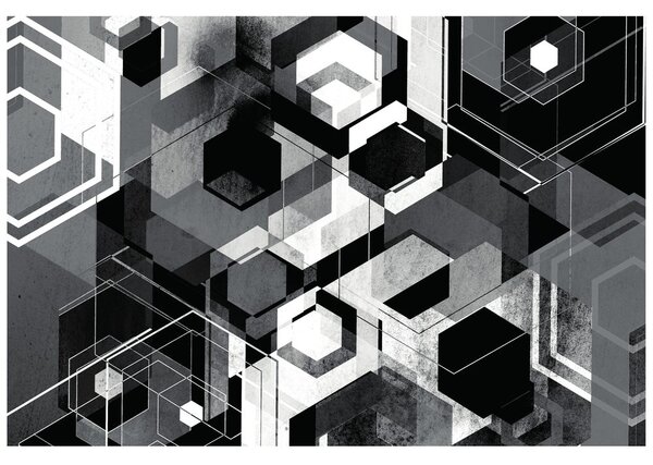 Carta da parati – Geometria in bianco e nero