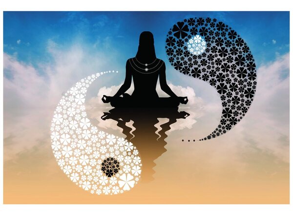 Carta da parati – Yoga yin e yang