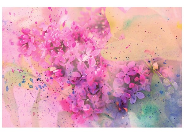 Carta da parati – Ramo di fiori rosa