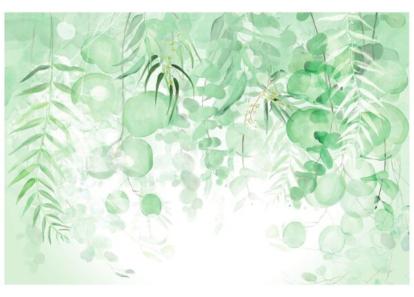 Carta da parati – Foglie Verdi Delicate
