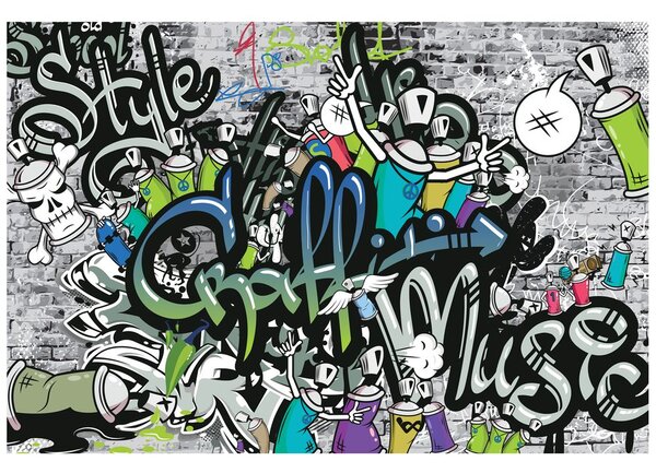 Carta da parati – Muro graffiti stiloso