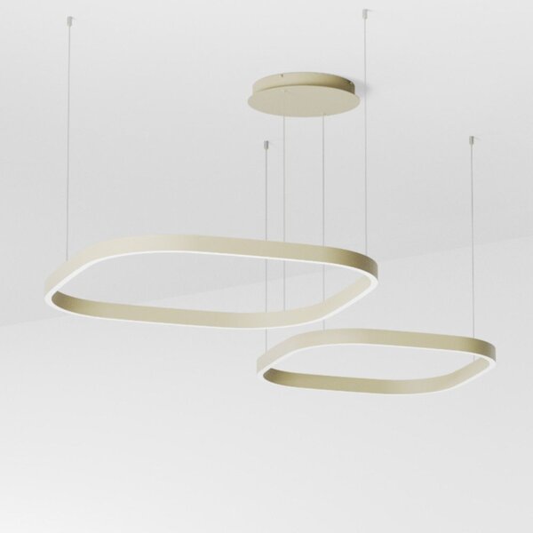 Lampadario moderno gea luce criseide s2d quarata fcrsv5q led verde salvia alluminio silicone - Gea Luce