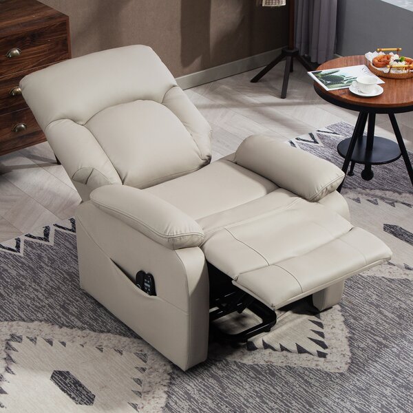 HOMCOM Poltrona alza persona elettrica con funzione massaggio e riscaldamento, 89 x 94,5 x 103 cm, Grigio | Aosom Italy