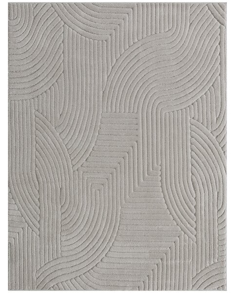 HOMCOM Tappeto in Stile Moderno, con Base Antiscivolo, Tessuto a Macchina, 160x120 cm, Grigio | Aosom Italy