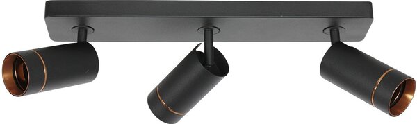 Steinhauer - faretto - DownLume - nero - metallo - faretto a superficie - GU10 - 4862ZW