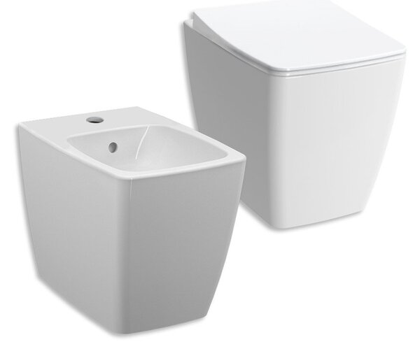 Vaso WC ceramica a terra filomuro scarico parete sanitari Zentrum VitrA