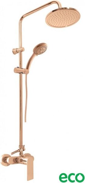 Colonna doccia NIL in ottone rosa-oro lucido H. 116 cm