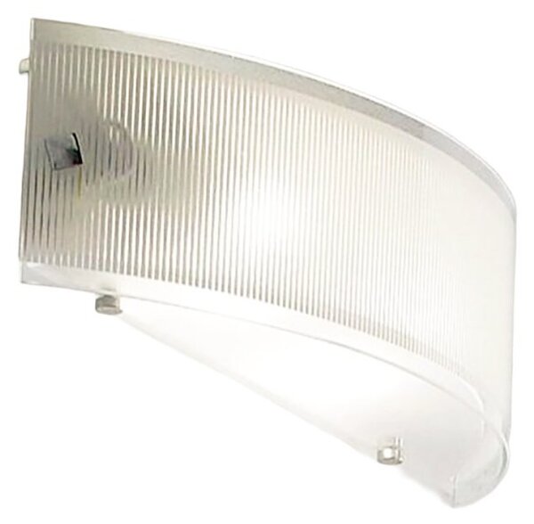 Applique vaschetta illuminando ap fenice fascia 2 e27 led moderna vetro bianco latte lucido - Illuminando