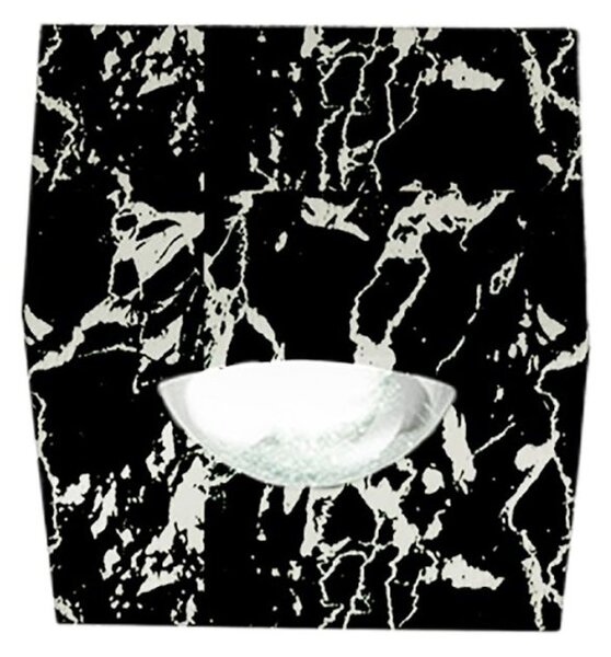 Plafoniera led promoingross pocket q10 mn 3000k 982lm metallo marmo venato nero - Promoingross