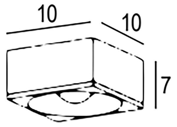 Plafoniera led promoingross pocket q10 ma 3000k 982lm metallo magenta - Promoingross