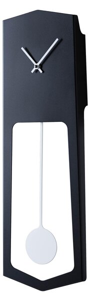 Orologio a Pendolo In Metallo Verniciato AIKA � Il Ritmo del Tempo Dimensioni 18�4,2� h 54 cm in Metallo verniciato design contemporaneo colore nero RAL 9005