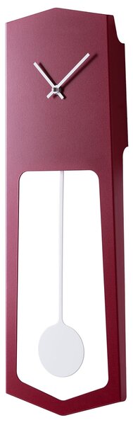 Orologio a Pendolo In Metallo Verniciato AIKA � Il Ritmo del Tempo Dimensioni 18�4,2� h 54 cm in Metallo verniciato design contemporaneo colore RED RAL 3003