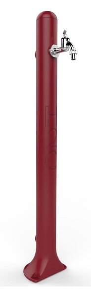 Fontana da Giardino In Resina con Rubinetto e Porta tubo a H20, Dimensioni 12,5x18xh 90 cm - peso 2 kg con rubinetto, Garantita Colore Ruby