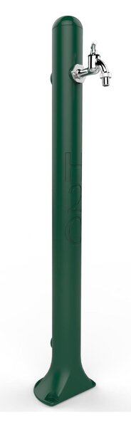 Fontana da Giardino In Resina con Rubinetto e Porta tubo a H20, Dimensioni 12,5x18xh 90 cm - peso 2 kg con rubinetto, Garantita Colore Verde Inglese