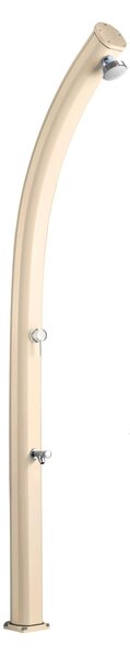 Doccia da Giardino in Alluminio con Miscelatore e Lavapiedi JOLLY Dimensioni 15x12.5x h 226cm - peso 13 kg con Soffione Con Lavapiedi colore Champagne Bronze