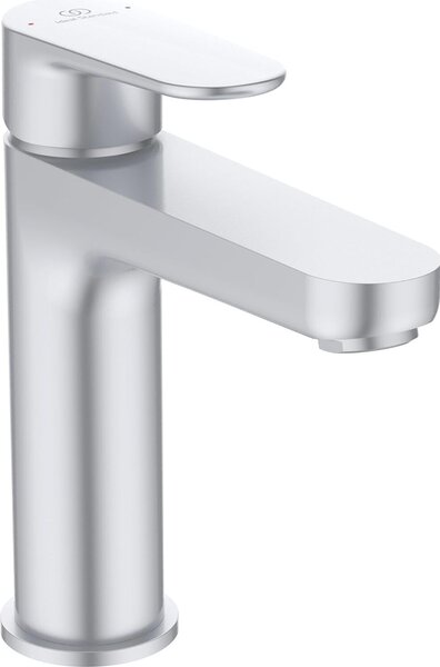 Rubinetto da lavabo CERAFINE O H120, con valvola push-open argento argento