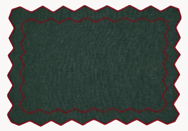 Tovaglietta americana con bordo ricamato Alba