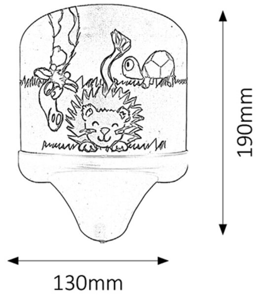 Rabalux 4571 - Applique da parete per bambini LEON E14/7W