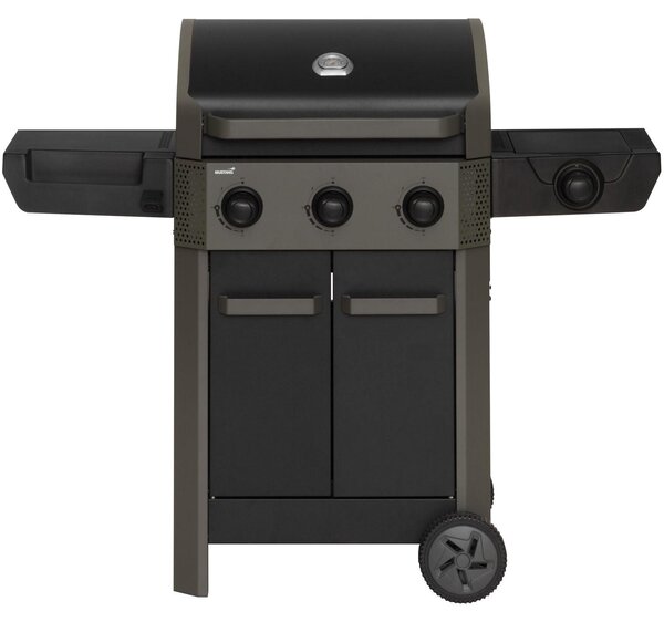 Barbecue a gas a 3 fuochi con fornello laterale, area di cottura 60x42 cm