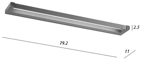 Applique orientabile perenz slim 8454 al ct led cct 1920lm alluminio spazzolato - Perenz