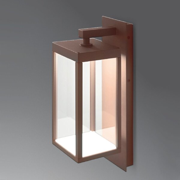 Applique classico gea led ges772 led 4000 ip65 alluminio vetro marrone - Gea Led